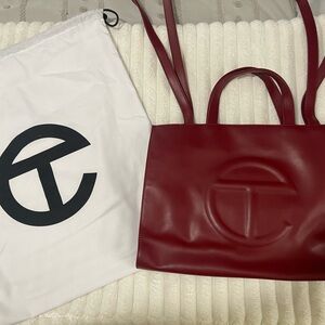 Telfar Oxblood Medium size